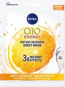 Maseczki do twarzy - Chusteczkowa maska na twarz Nivea Q10+Vitamin C Anti Wrinkle Energizing Face Mask 100 g (4005900623522) - miniaturka - grafika 1