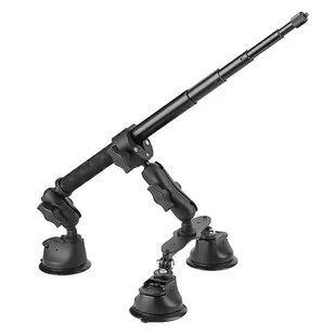 Samochodowy zestaw montażowy z przyssawką z niewidocznym adapterem kulkowym Selfie Stick do akcesoriów do kamer sportowych X4 X3 Czarny - Selfie stick - miniaturka - grafika 1