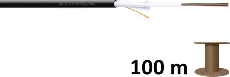 Digitus Kabel światłowodowy uniwersalny DIGITUS ze złączem SC 24 wł. SM 9/125, B2ca LSOH, 1500N, czarny