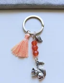 Breloki - Brelok Breloczek Ruda Wiewiórka Liść Chwost - miniaturka - grafika 1