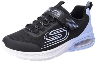 Skechers Sneakersy dziewczęce Microspec Max Advance, Czarny, 1.5 UK Child - Buty dla dziewczynek - miniaturka - grafika 1