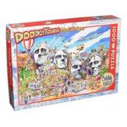 Puzzle - Cobble Hill Puzzle 1000 Doodle Town - USA, Góra Rushmore - Cobble Hill - miniaturka - grafika 1