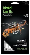 Modele do sklejania - Metal Earth, Śmigłowiec Sikorsky S-64 Skycrane model do składania metalowy. - miniaturka - grafika 1