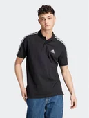 Koszulki sportowe męskie - adidas Polo Essentials Piqué Embroidered Small Logo 3-Stripes Polo Shirt IC9310 Czarny Regular Fit - miniaturka - grafika 1