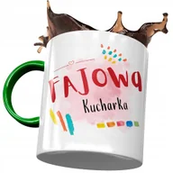 Kubki - Kubek Zielony Dla Kucharki Fajowa Kucharka Prezent z Nadrukiem ze Zdjęciem + Opakowanie na prezent (wzór 04) - miniaturka - grafika 1