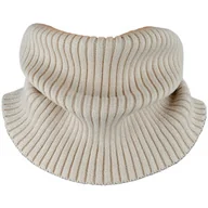 Szaliki i chustki dla dzieci - Miękki prążkowany komin na szyję dla dziewczynki Noviti GZ014-G-01 Beżowy - miniaturka - grafika 1