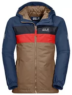 Płaszcze damskie - Jack Wolfskin Unisex dziecięca kurtka z czterema jeziorami dla dzieci puchowy płaszcz Brązowy orzechowy 116 - miniaturka - grafika 1