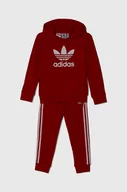 Dresy i komplety dla dziewczynek - adidas Originals dres dziecięcy kolor czerwony - miniaturka - grafika 1