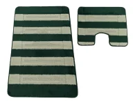 Dywaniki łazienkowe - Zielony antypoślizgowy komplet dywaników łazienkowych B1-Z68 - miniaturka - grafika 1