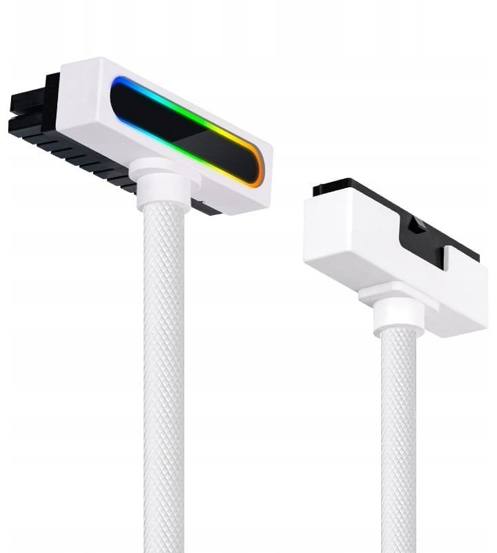 Przewód przedłużacz do zasilacza 24 Pin Asiahorse Hydrus ARGB 30 cm biały