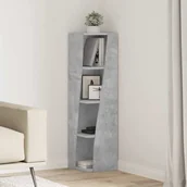 Szafki łazienkowe - vidaXL Szafka narożna Biały 27,5x27x102cm Materiał z drewna pochodzenia - miniaturka - grafika 1