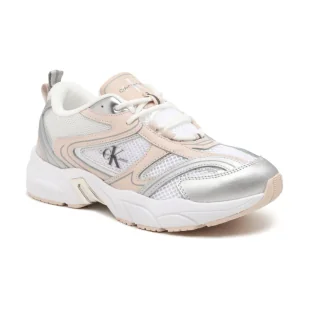 CALVIN KLEIN JEANS Sneakersy RETRO TENNIS z dodatkiem skóry - Moda i Uroda OUTLET - miniaturka - grafika 1