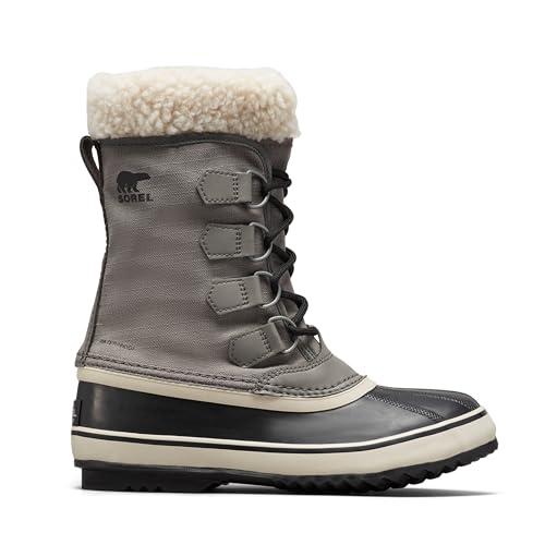 Sorel Damskie zimowe buty zimowe Carn4Al wodoodporne śniegowce, kamieniołom/czarne, 9 UK, Czarny kamieniołom, 42 EU