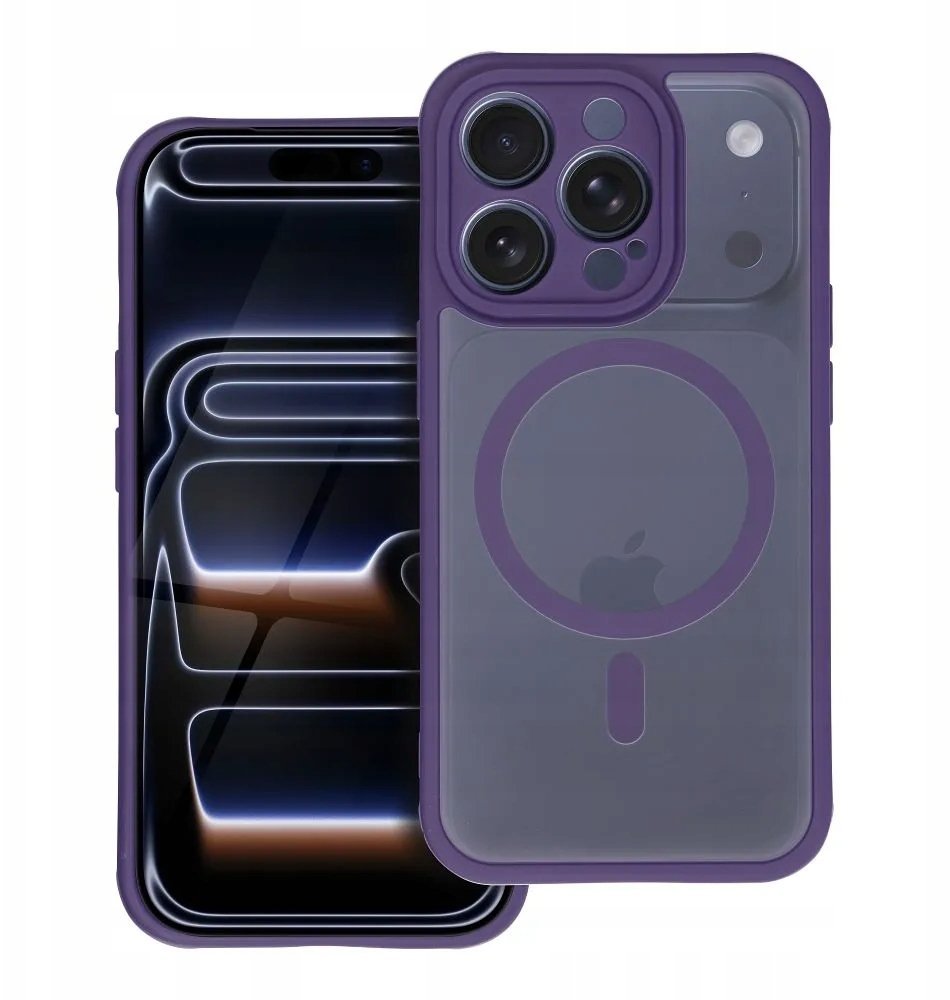 Futerał FULL MATTE MAG COVER kompatybilny z MagSafe do IPHONE 13 fioletowy