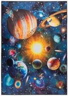 Dywany dla dzieci - Dywan dzięcięcy Print 3D Planety 80 x 150 cm - miniaturka - grafika 1