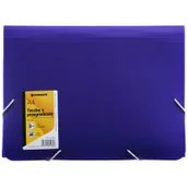 Artykuły biurowe - Penmate Teczka z przegródkami A4 PP-104 fioletowa - miniaturka - grafika 1