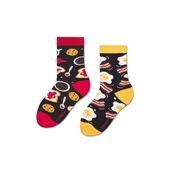 Skarpetki dla dzieci - Kolorowe skarpetki w jajka i tosty r.30-35 - mixTURY Śniadaniowe - miniaturka - grafika 1