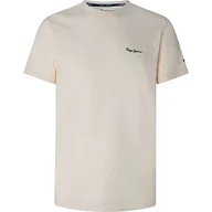 Koszulki męskie - Pepe Jeans Thane Crew t-shirt męski, 804ivory, XS - miniaturka - grafika 1