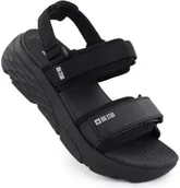 Sandały damskie - Sandały sportowe damskie na rzep czarne Big Star RR274A076 41 - miniaturka - grafika 1