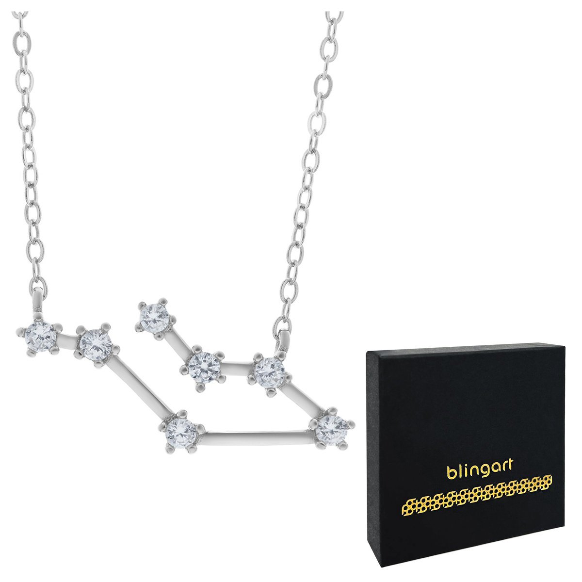 Naszyjnik srebrny znak zodiaku BLIŹNIĘTA