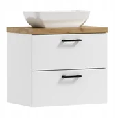Szafki łazienkowe - Szafka łazienkowa wisząca Luna 50 z blatem i umywalką Producent - miniaturka - grafika 1