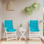 Poduszki ogrodowe - Poduszki na krzesła z niskim oparciem, 2 szt., turkusowe - miniaturka - grafika 1