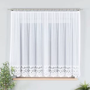 Markizeta Firanka żakardowa z samym dołem konfekcjonowana na prosto, 160x400, kolor biały 018989 FELICJA 018989/000/P01/160400/1 - Firany - miniaturka - grafika 1