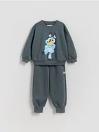 Bluzy i sweterki niemowlęce - Reserved - Bawełniany komplet Bluey - ciemnoszary - miniaturka - grafika 1