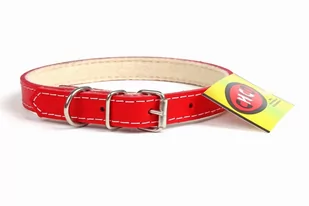 dr Seidla Skórzana Dla Psa Z Filcem 35-45cm Czerwona - Smycze dla psów - miniaturka - grafika 1
