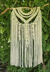 Makrama tradycyjna - beż - Dekoracje domu - miniaturka - grafika 1