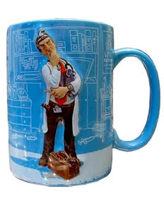 Kubek ceramiczny Lekarz Guillermo Forchino 11,5cm niebieski – ozdobny prezent - Kubki - miniaturka - grafika 1
