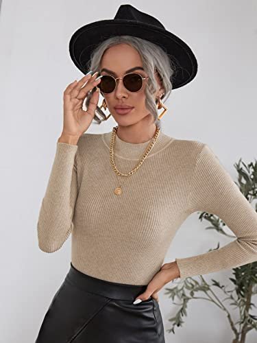 ZOMTOON Damski sweter z wiązanym dekoltem z dzianiny sweter dla kobiet (kolor: granatowy, rozmiar: X-duży)