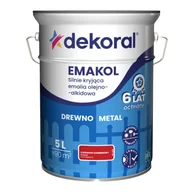 Emalie - Dekoral Emalia olejno-alkidowa EMAKOL Czerwony Karmin matowy 5 l - miniaturka - grafika 1
