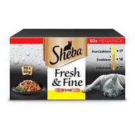 Mokra karma dla kotów - Sheba Fresh&Fine Mix Smaków Drobiowych Karma w sosie dla kota 50x50g - miniaturka - grafika 1