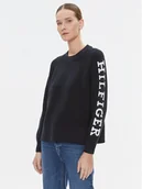 Swetry damskie - Tommy Hilfiger Sweter WW0WW39002 Granatowy Regular Fit - miniaturka - grafika 1
