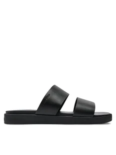 Calvin Klein Klapki Double Strap HM0HM01414 Czarny - Klapki i japonki męskie - miniaturka - grafika 1