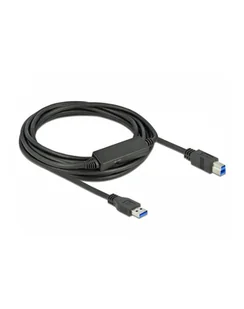 Delock Kabel USB 3.1 Gen1 USB-A M USB-B M 5m czarny aktywny - Kable komputerowe i do monitorów - miniaturka - grafika 1