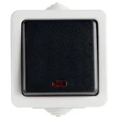 Wyłączniki światła i elektryczne - Kanlux Łącznik jednobiegunowy z LED TEKNO 05-1110-143 cz 25353 - miniaturka - grafika 1