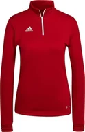 Bluzy damskie - Adidas Bluza damska adidas Entrada 22 Top Training czerwona H57551 XL - miniaturka - grafika 1