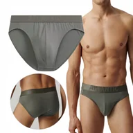 Majtki męskie - Slipy Męskie Sportowe MP-1585 Mikromodal zielone khaki Wygodne Active *L - miniaturka - grafika 1