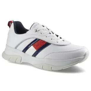 Tommy Hilfiger, Sneakersy, Low Cut Lace-Up T3A4-31180-1023100 White 100, rozmiar 35 - Sneakersy damskie - miniaturka - grafika 1