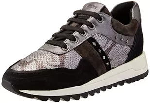 Geox Dziewczęce D Tabelya A sneakersy, Dk Grey Black, 35 EU - Buty dla dziewczynek - miniaturka - grafika 1