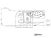 Układ napędowy - akcesoria - Zestaw filtra hydraulicznego, automatyczna skrzynia biegów Febi Bilstein 174266 - miniaturka - grafika 1