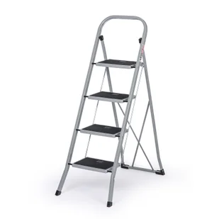 Składane schodki metalowe, 930 mm, 4 schodki - Pozostałe wyposażenie warsztatu - miniaturka - grafika 1