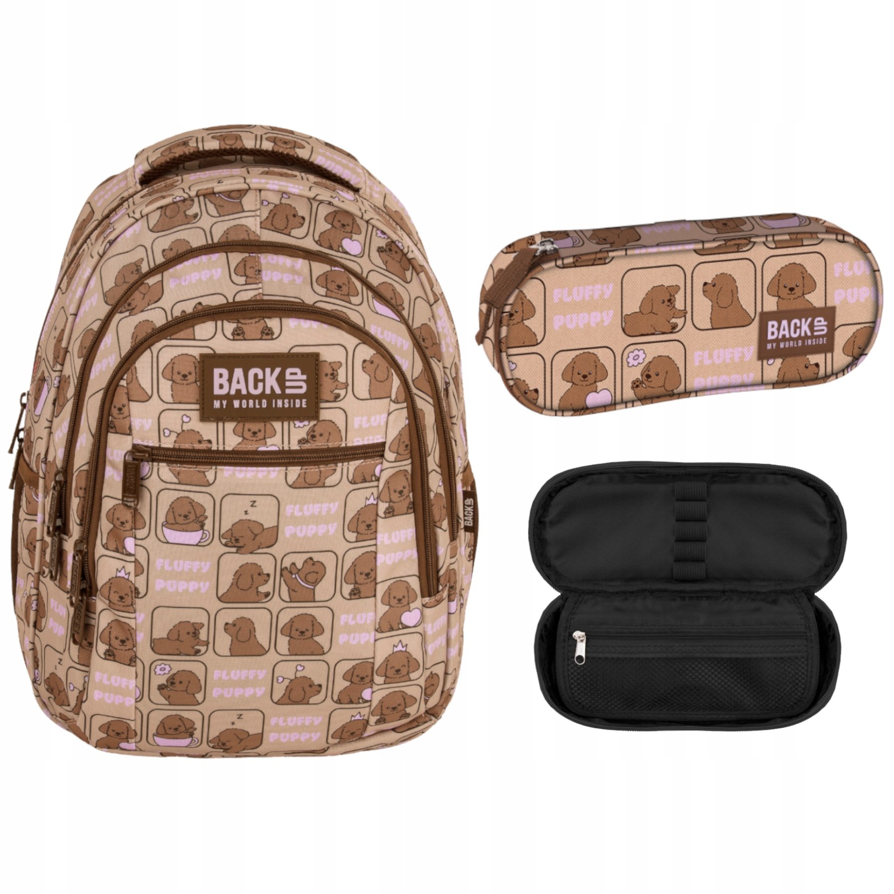 Plecak Trzykomorowy Dogs Piesek Backup O17 Derform