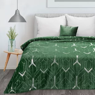 Eurofirany Euro Firany Koc 150 x 200 Flanelowy Ginko4 C.Zielony 1217144 - Koce - miniaturka - grafika 1