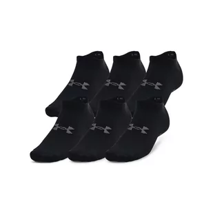 Under Armour, Skarpety treningowe Unisex (6-pack), Essential No Show, 1370542-001, Czarne, Rozmiar L - Skarpetki damskie - miniaturka - grafika 1