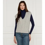Kamizelki damskie - POLO RALPH LAUREN Wełniana kamizelka | Regular Fit | z dodatkiem kaszmiru - miniaturka - grafika 1