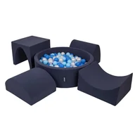 Suche baseny - Kiddymoon Piankowy Plac Zabaw Ppzp-Ok30D-135 Z Piłeczkami Granatowy: Babyblue-Niebieski-Perła Basen 200/Górka/Tunel/Rampa L/Półwałek L - miniaturka - grafika 1