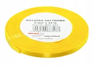 Pasmanteria - Brewis Wstążka dekoracyjna satynowa 6mmx32m jasnożółta 143 - miniaturka - grafika 1